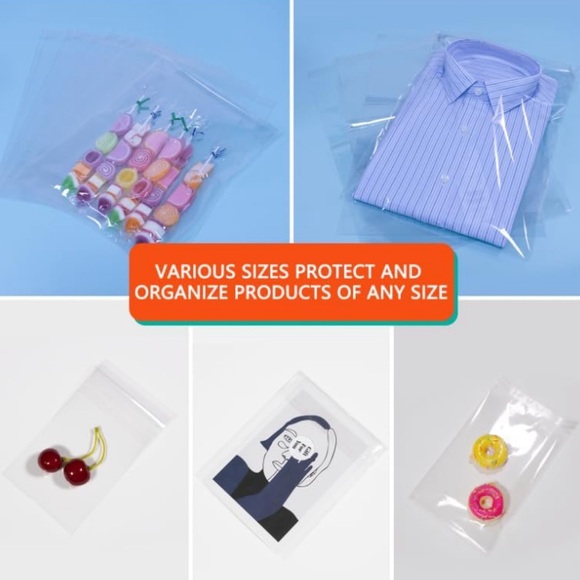 50ct  9X12 ASSORTED USED POLY SHIRT BAGS - Picture 2 of 8